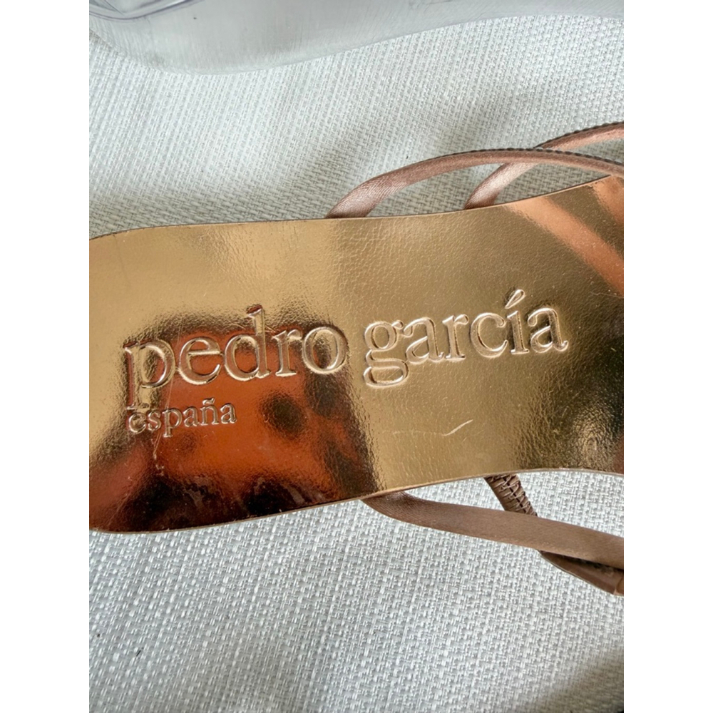 Women's Pedro Garcia Rose Gold Swarovski Crystal Sandals Size 8.5 - Picture 9 of 9